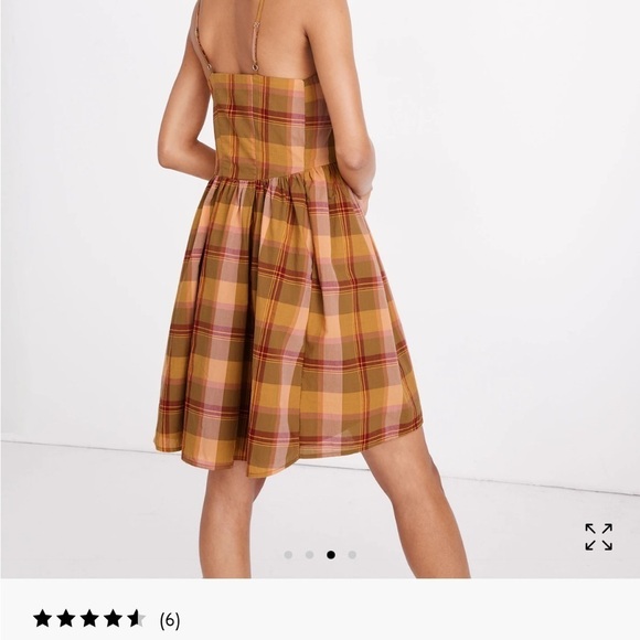 Madewell Womens Sleeveless Plaid Babydoll Cami Dress Size XS - Picture 2 of 8